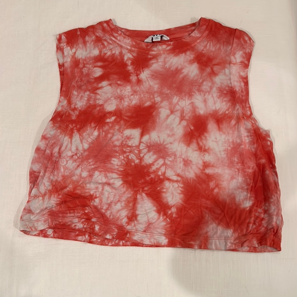 Cropped tie dye tank top